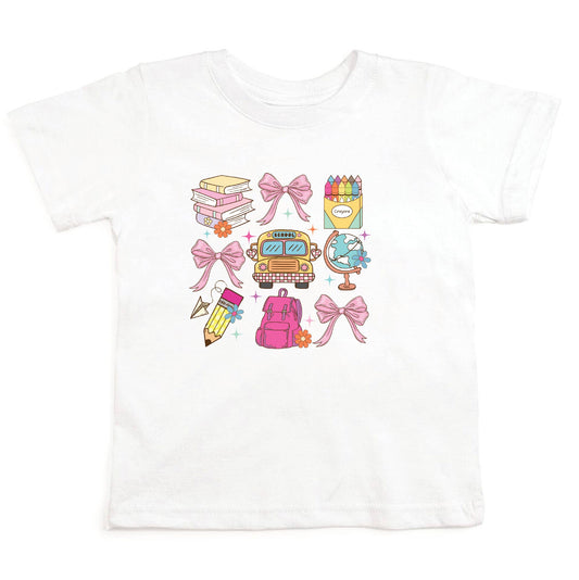 Coquette School Doodle Short Sleeve T-Shirt - Girls Clothes