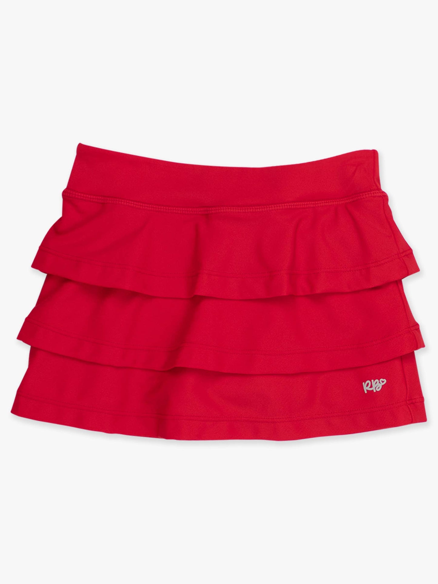 Girls Red Tiered Active Skort