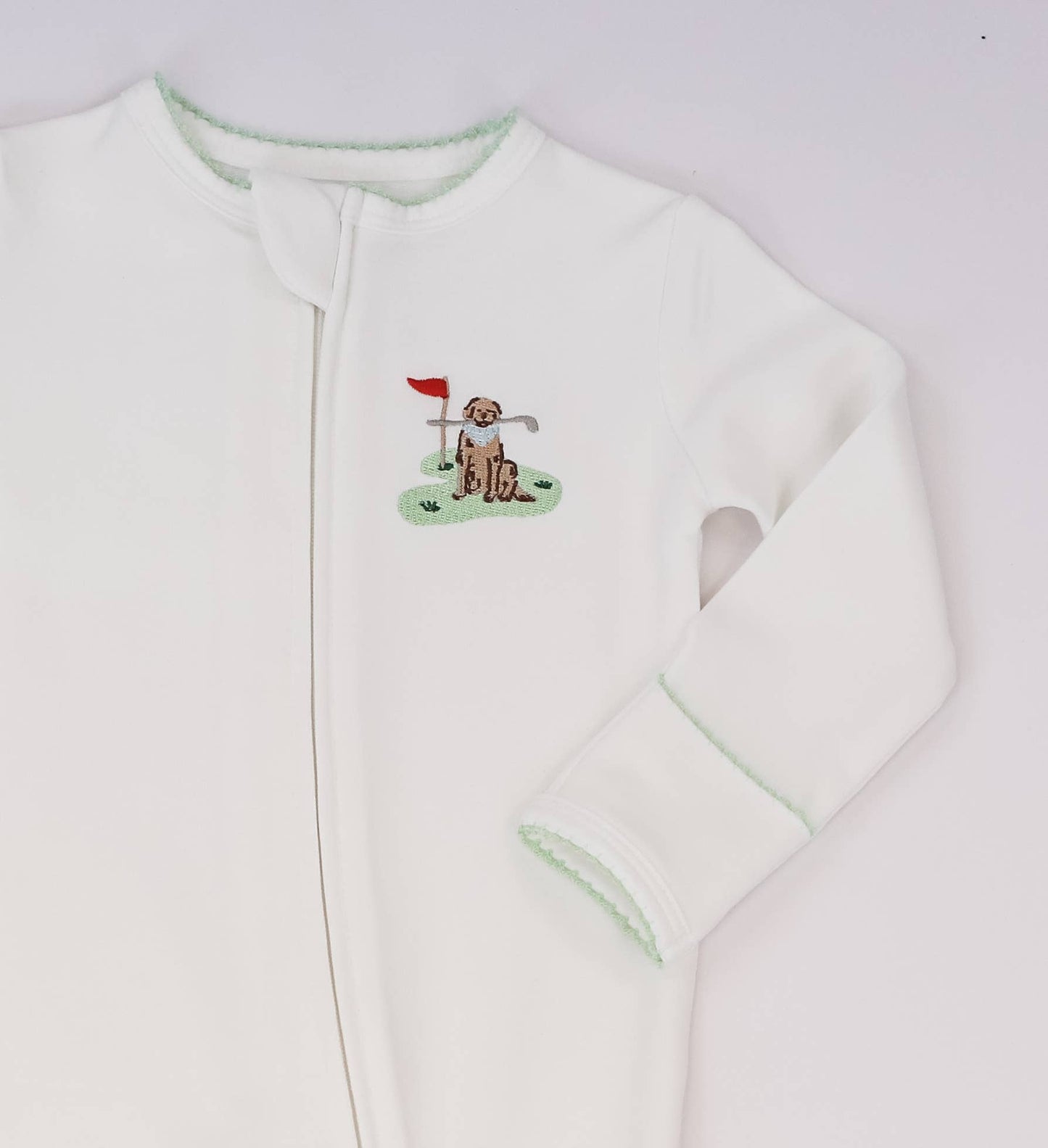 Pip Embroidered Zip Romper -Barks & Birdies