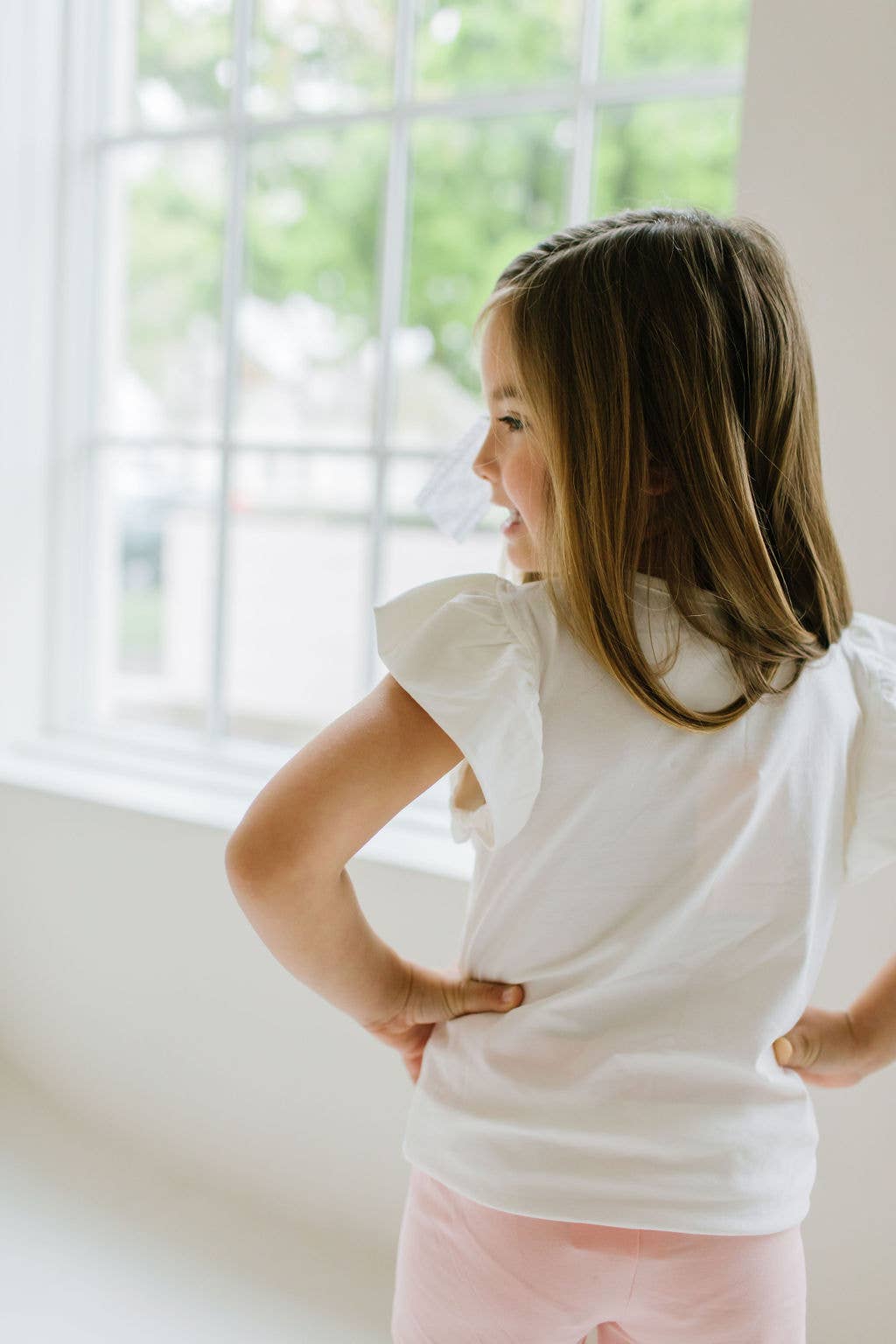 Flutter Tee in White | Summer 26 delivery | girls tshirt