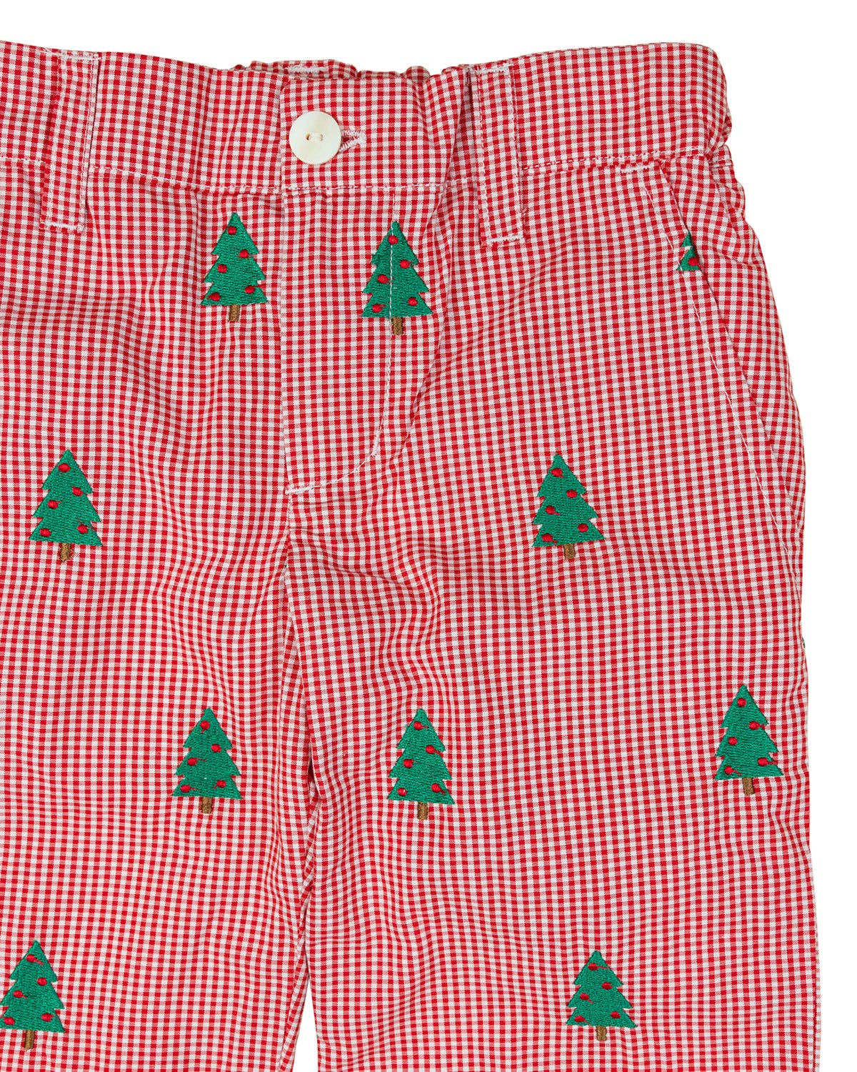 Christmas Wreaths Embroidered Pants