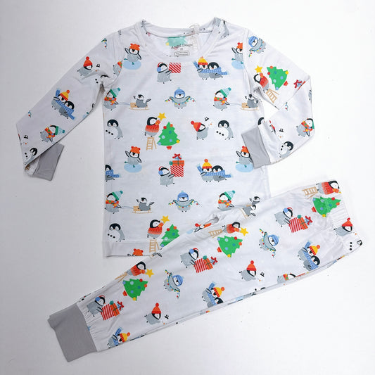 Holiday Penguins Long Sleeve Loungewear Set