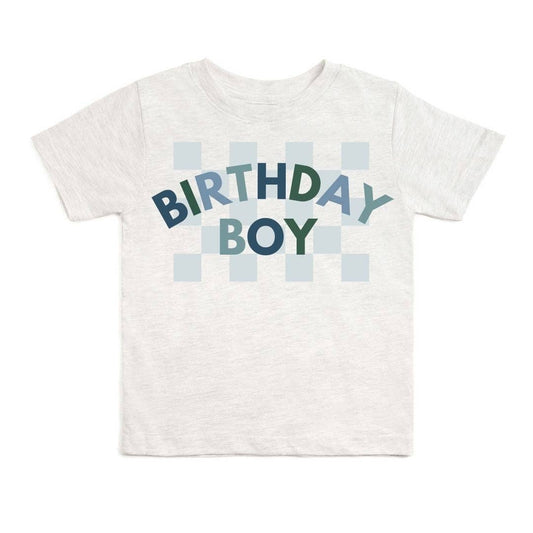 Birthday Boy Checker Short Sleeve T-Shirt - Boys Clothing