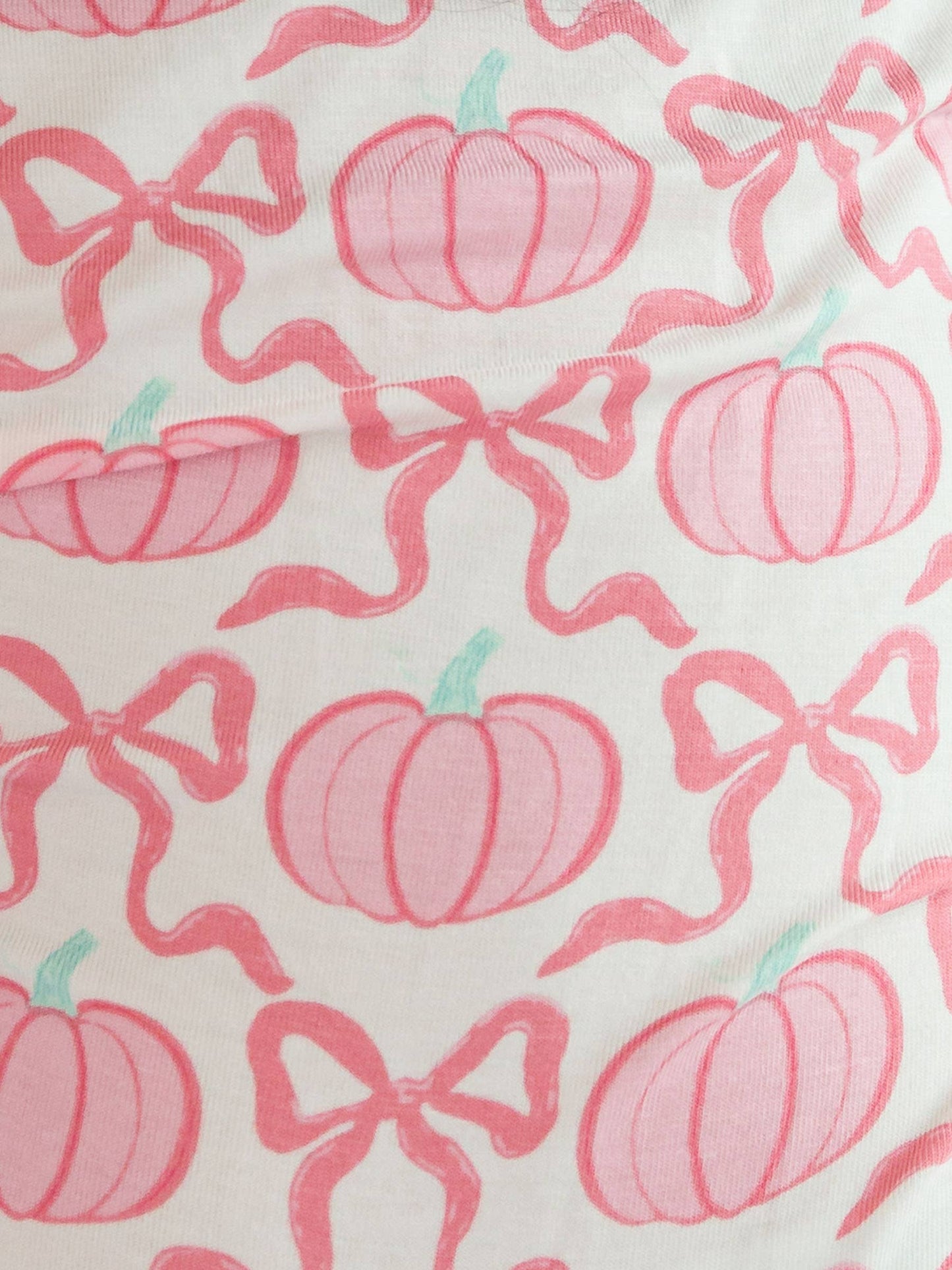 SoftSnooze™ Baby Girls Bamboo Viscose Pink Fairytale Pumpkins Footed Ruffle One Piece Pajama