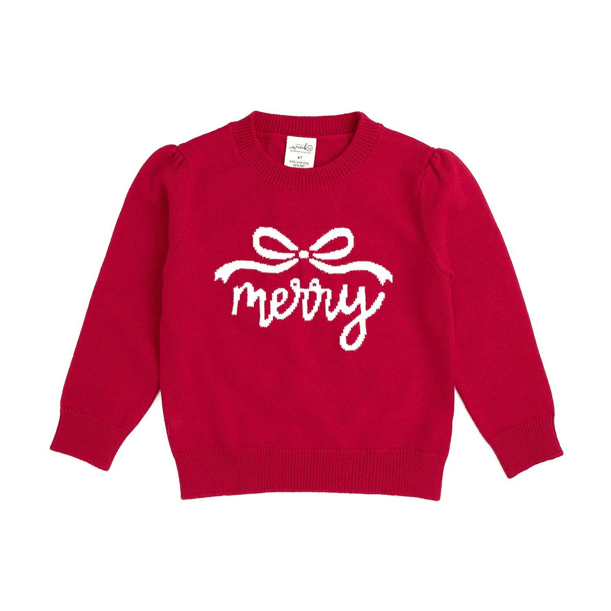 Merry Bow Christmas Sweater - Kids Clothing - Holiday