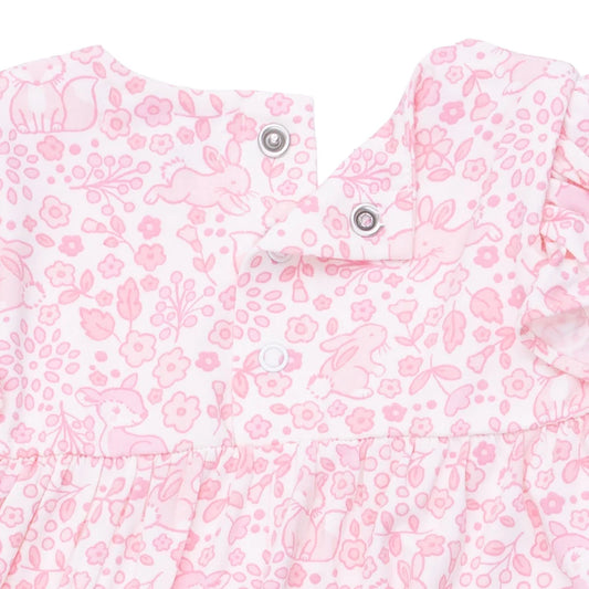 Baby Woodland Ruffle Sleeve Snap Romper