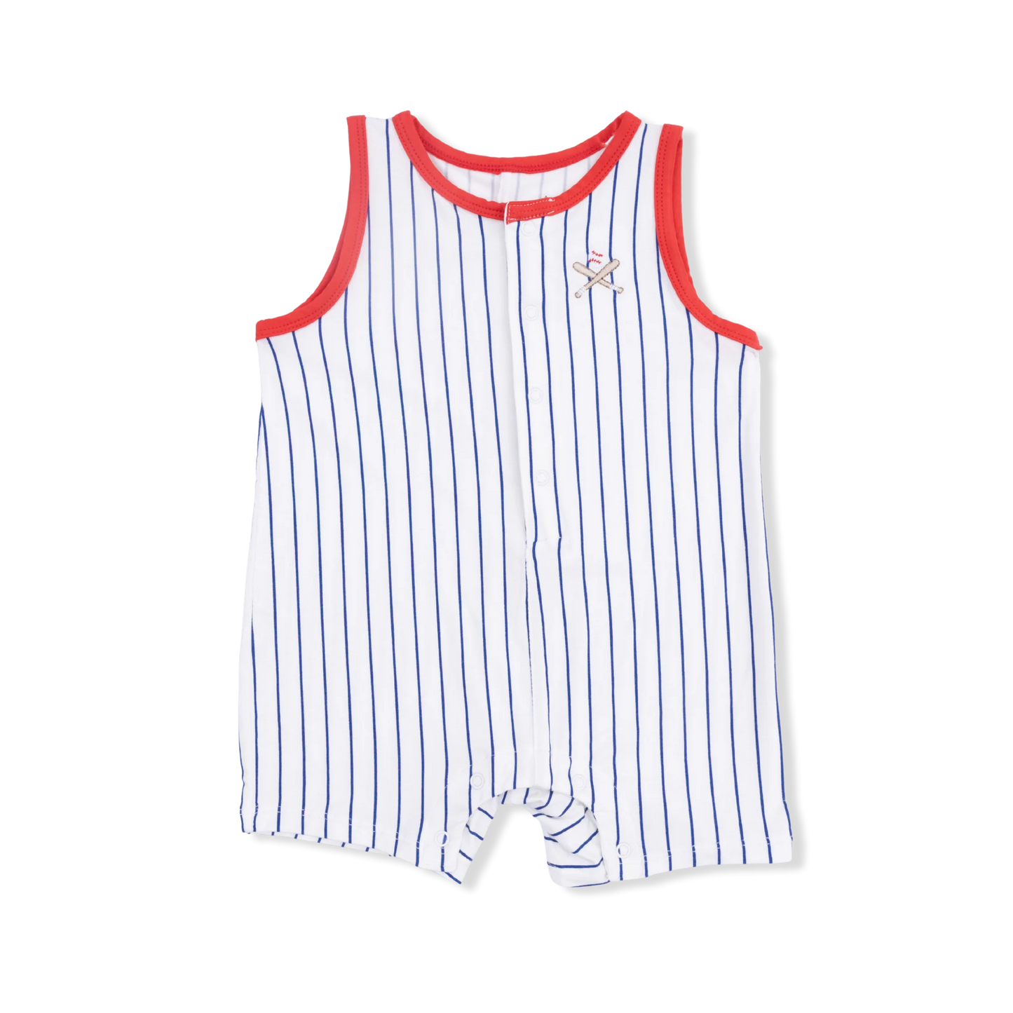 Baseball Stripe shortie romper