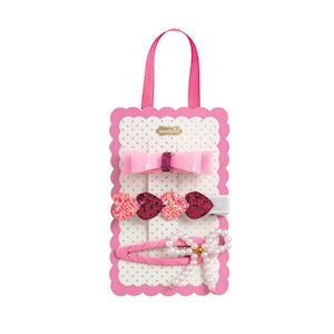 Light Pink Valentine Hair Clip set