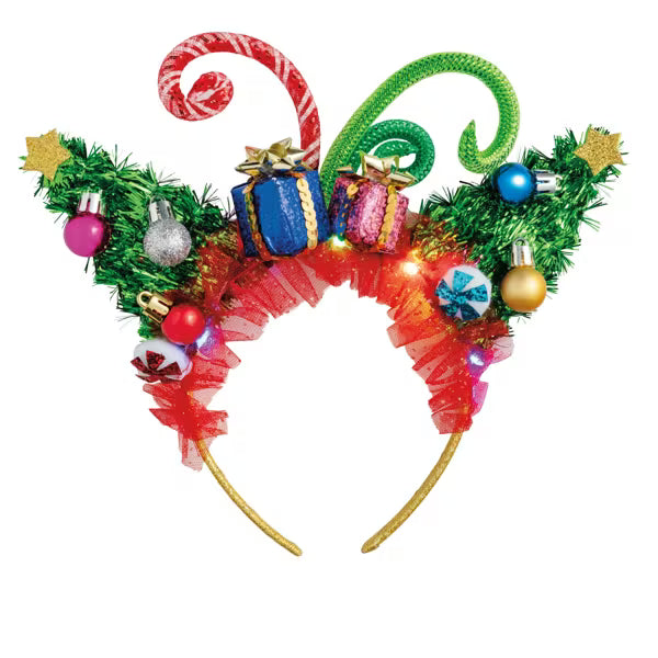 Christmas light up headband Blue