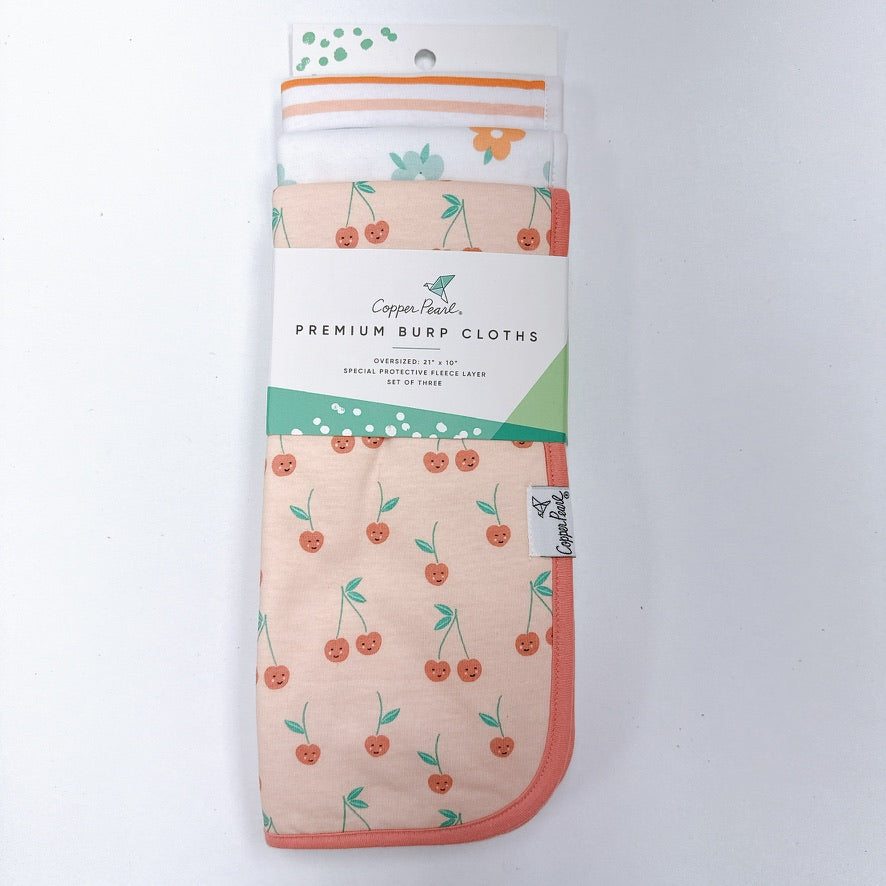 Cheery Burp Cloth Set (3-Pack)