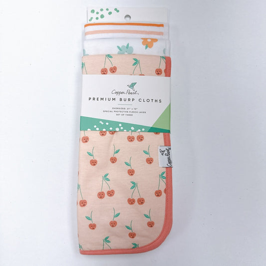 Cheery Burp Cloth Set (3-Pack)