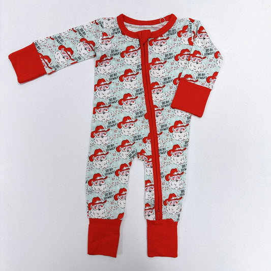 Zipper Romper Ho Ho Howdy Blue