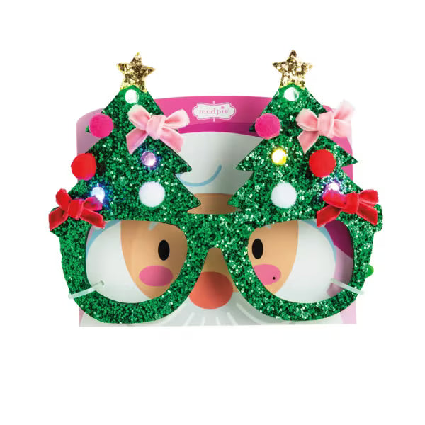 Glitter Christmas Tree LED glasses