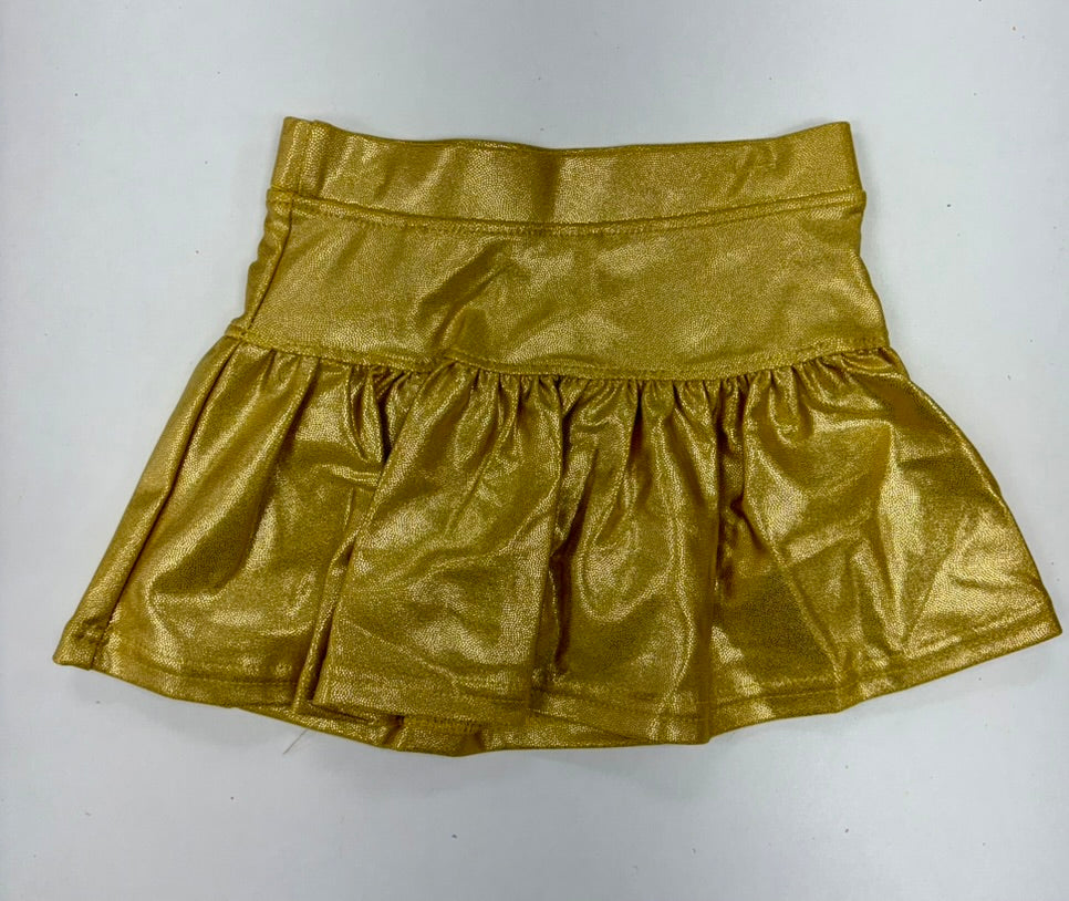 Gathered Skort in Gold Shimmer