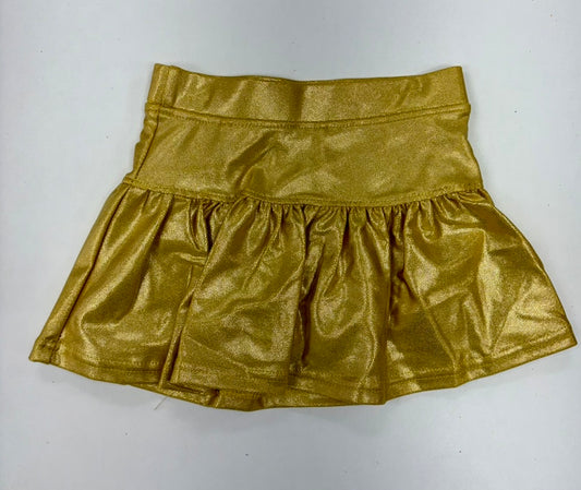 Gathered Skort in Gold Shimmer