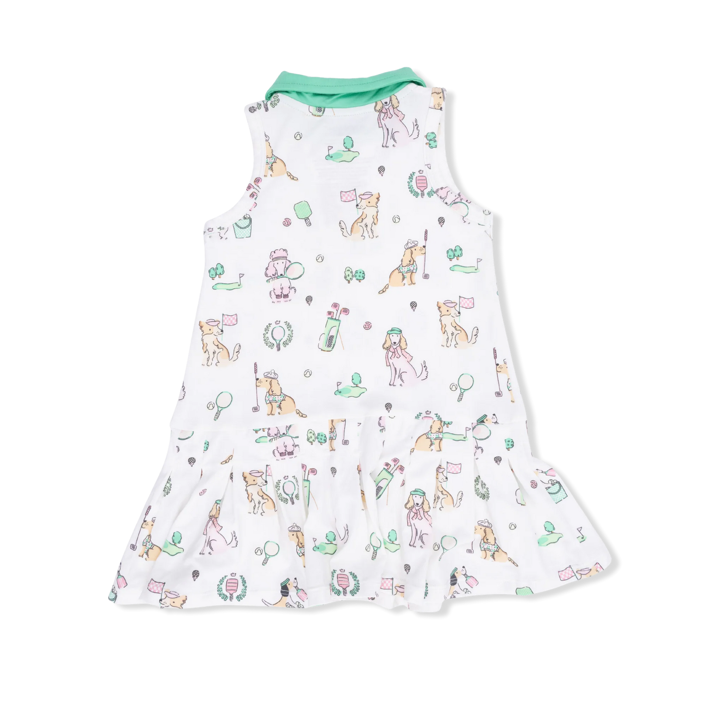 Country Club Dogs-Polo Tennis  Dress w/Cartwheel Shorts - Pink