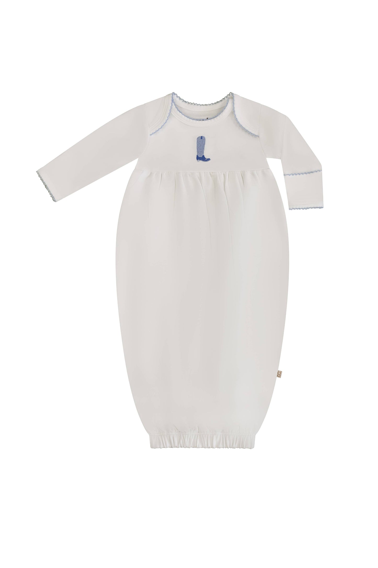 Pip Embroidered Gown -Blue Boot