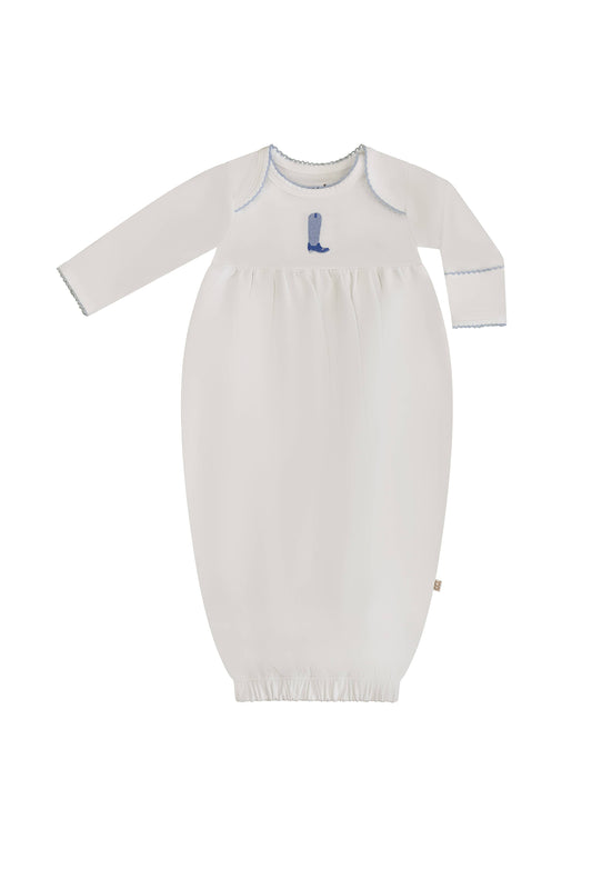 Pip Embroidered Gown -Blue Boot
