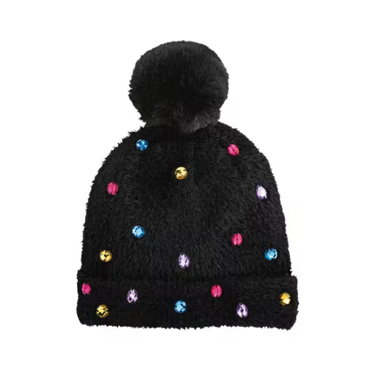 Black Glitzy Beanie