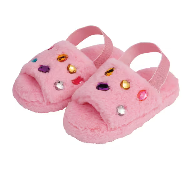 Glitzy Rhinestone Slippers- Pink