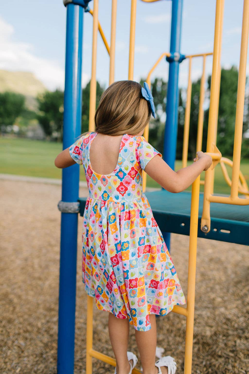 Classic Twirl Dress in Sunshine Tile