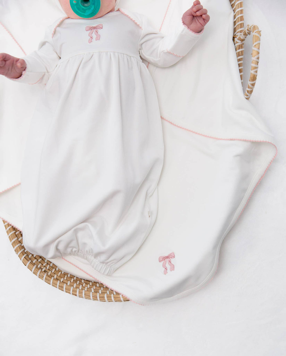 Bow - Pip Embroidered Blanket