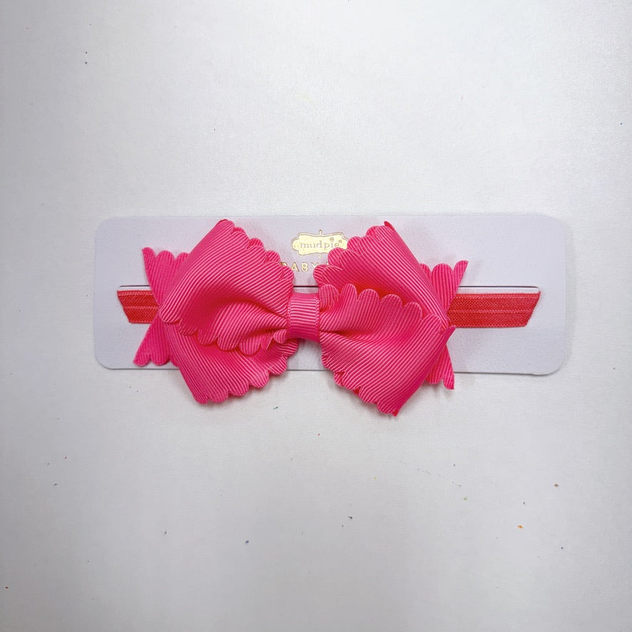 scallop bow headband