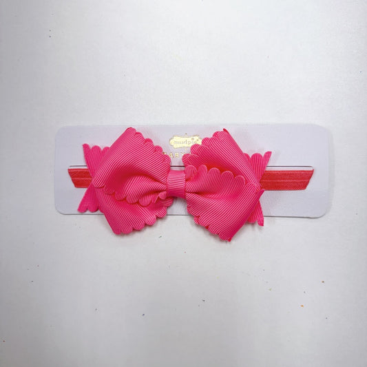 scallop bow headband