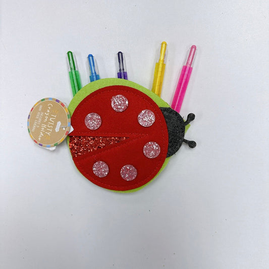 Lady Bug Twisty Crayon Holder