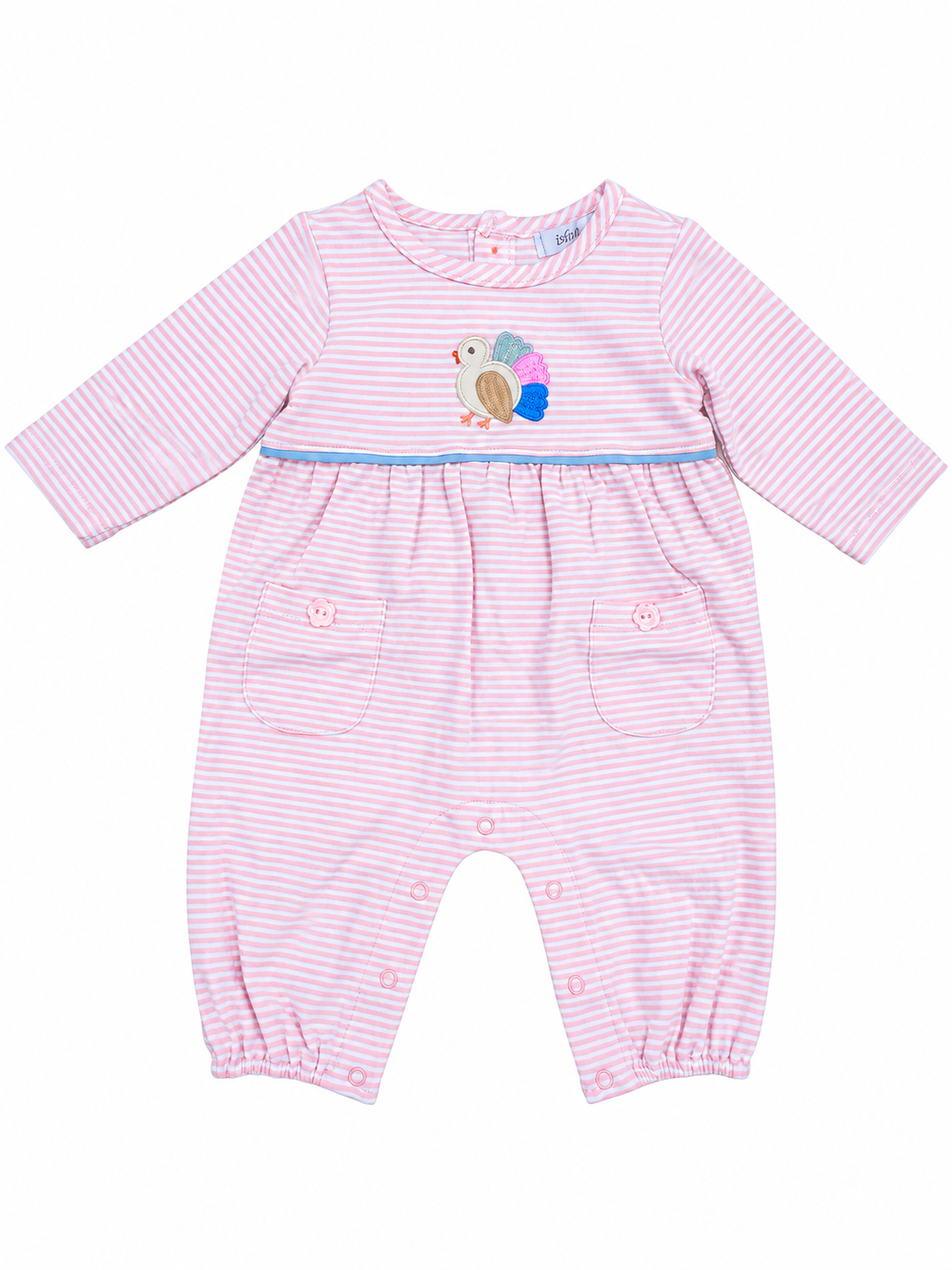 Turkey Applique Girl's Romper