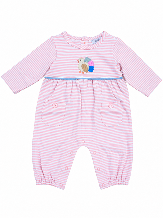 Turkey Applique Girl's Romper