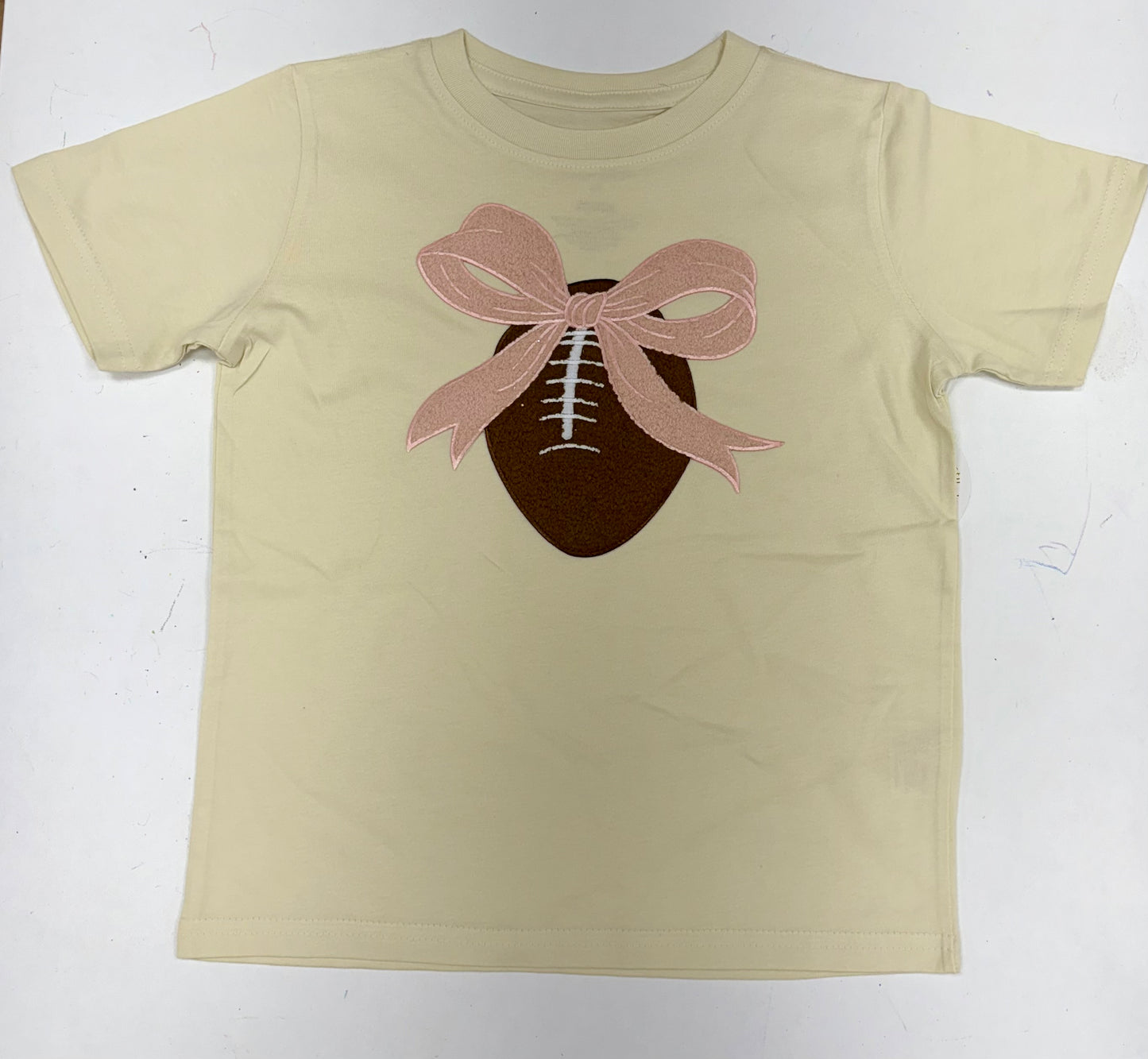 Coquette Football Patch Short Sleeve T-Shirt - Natural