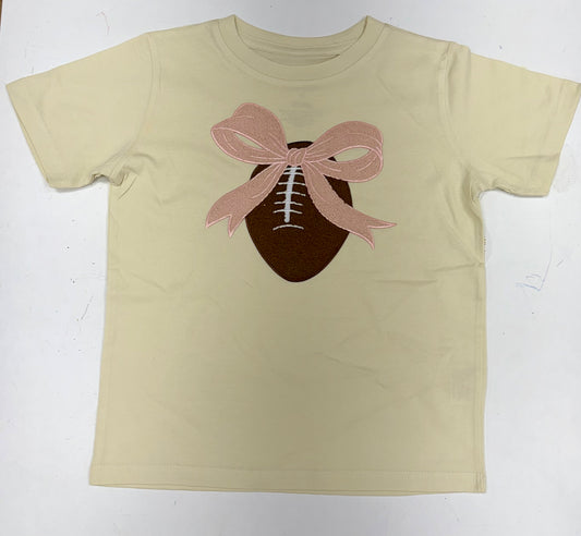 Coquette Football Patch Short Sleeve T-Shirt - Natural