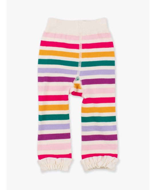 Colorful Rainbow Stripe Ruffle Tights