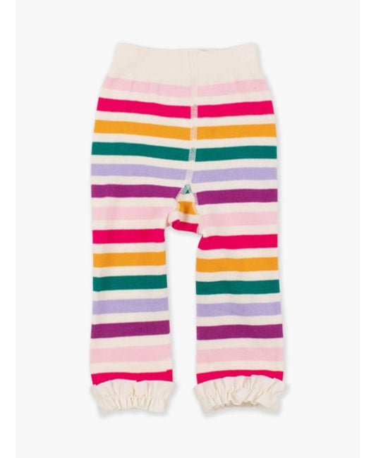 Colorful Rainbow Stripe Ruffle Tights