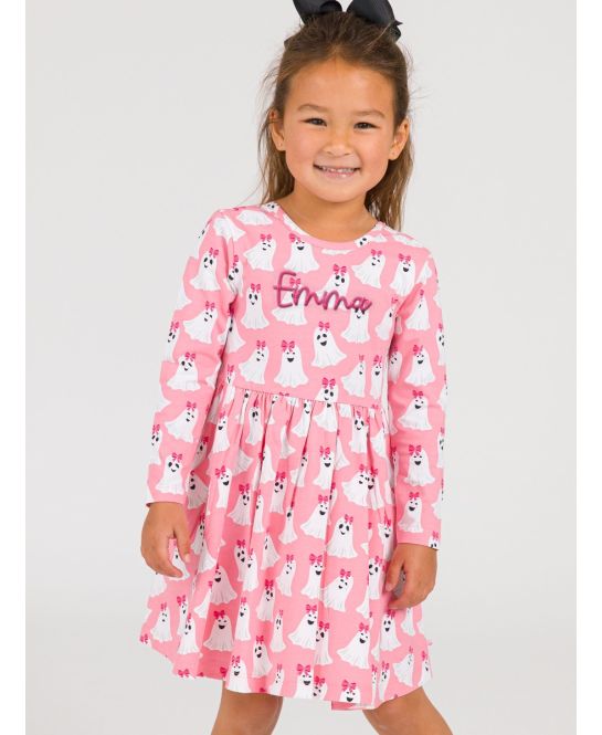 Ghostie Girls knit short sleeve twirl dress