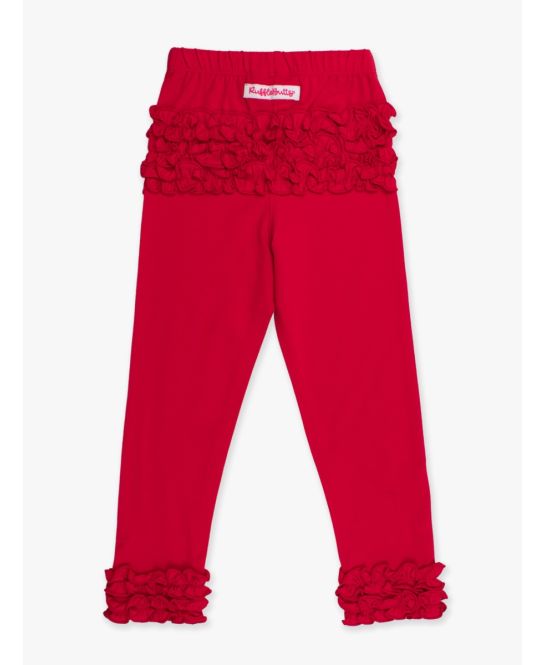 Red Ruffle Leggings
