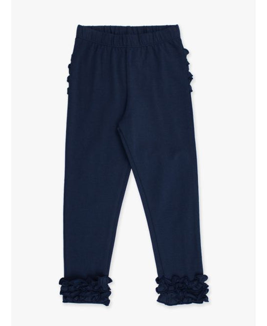 Dark Navy Ruffle Leggings