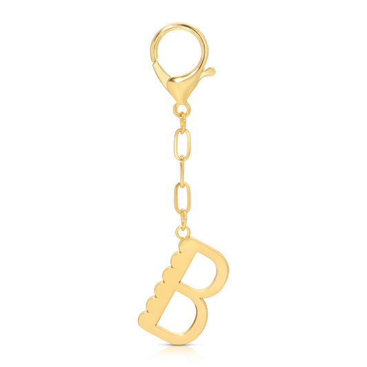 Enamel Bag Charm / Keychain - Letter - B