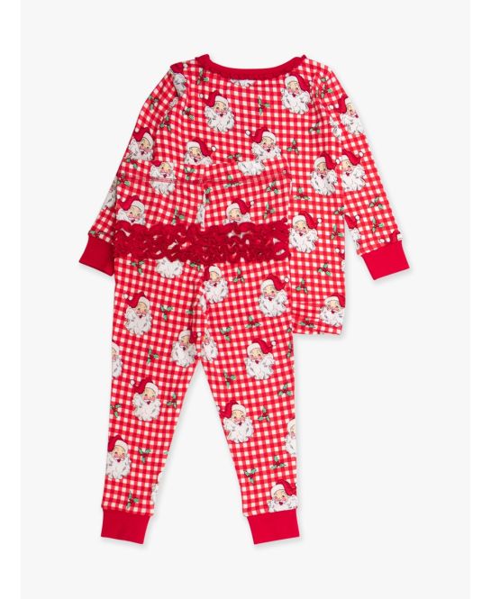 Red Dear Santa Long Sleeve Pajama Set