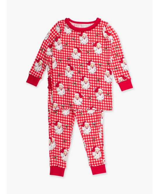 Red Dear Santa Long Sleeve Pajama Set