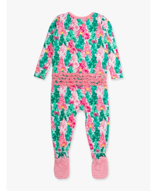 Pink Jolly Grove Ruffle Footie