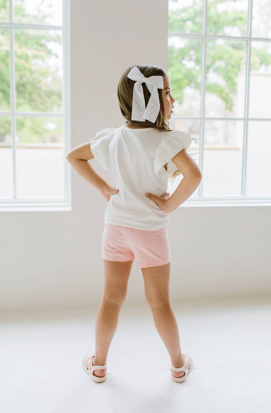 Flutter Tee in White | Summer 26 delivery | girls tshirt