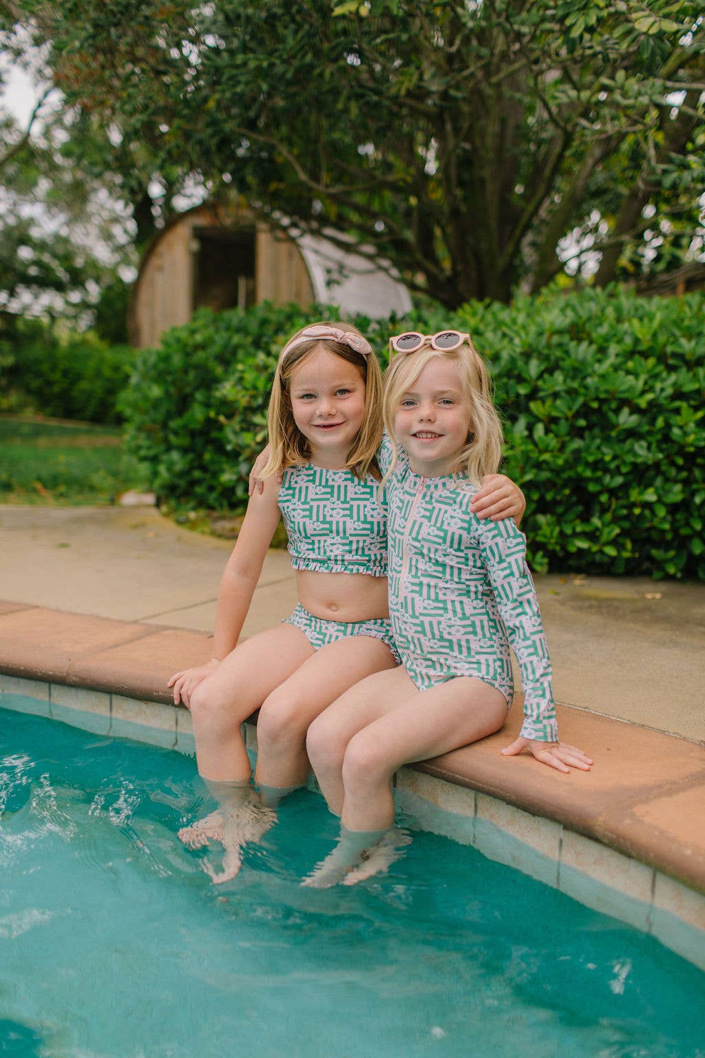 Monroe Swim in Wildflower Grid | UPF 50