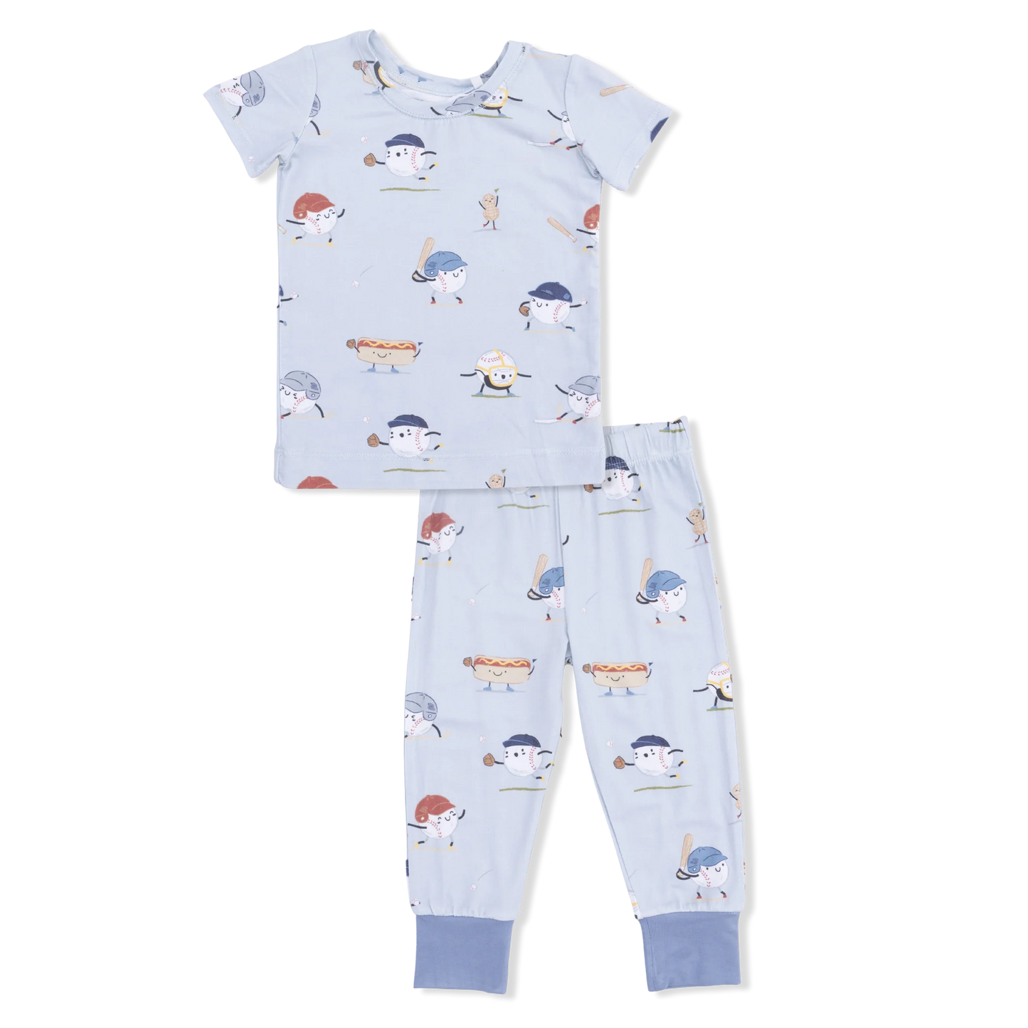s/s loungewear set- baseballs playing baseball