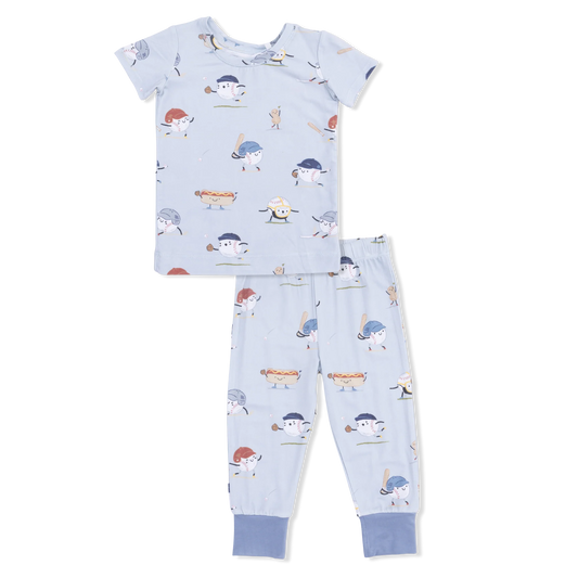 s/s loungewear set- baseballs playing baseball