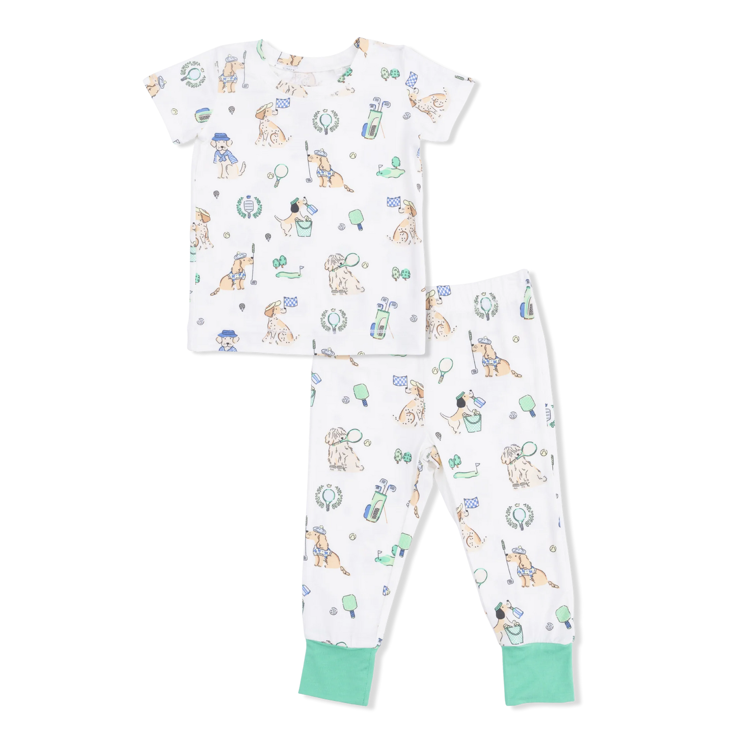 Country Club Dogs S/S Loungewear Set - Neutral