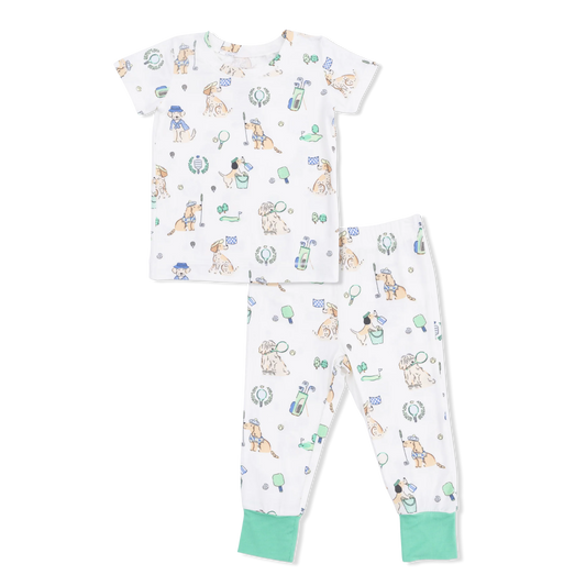 Country Club Dogs S/S Loungewear Set - Neutral