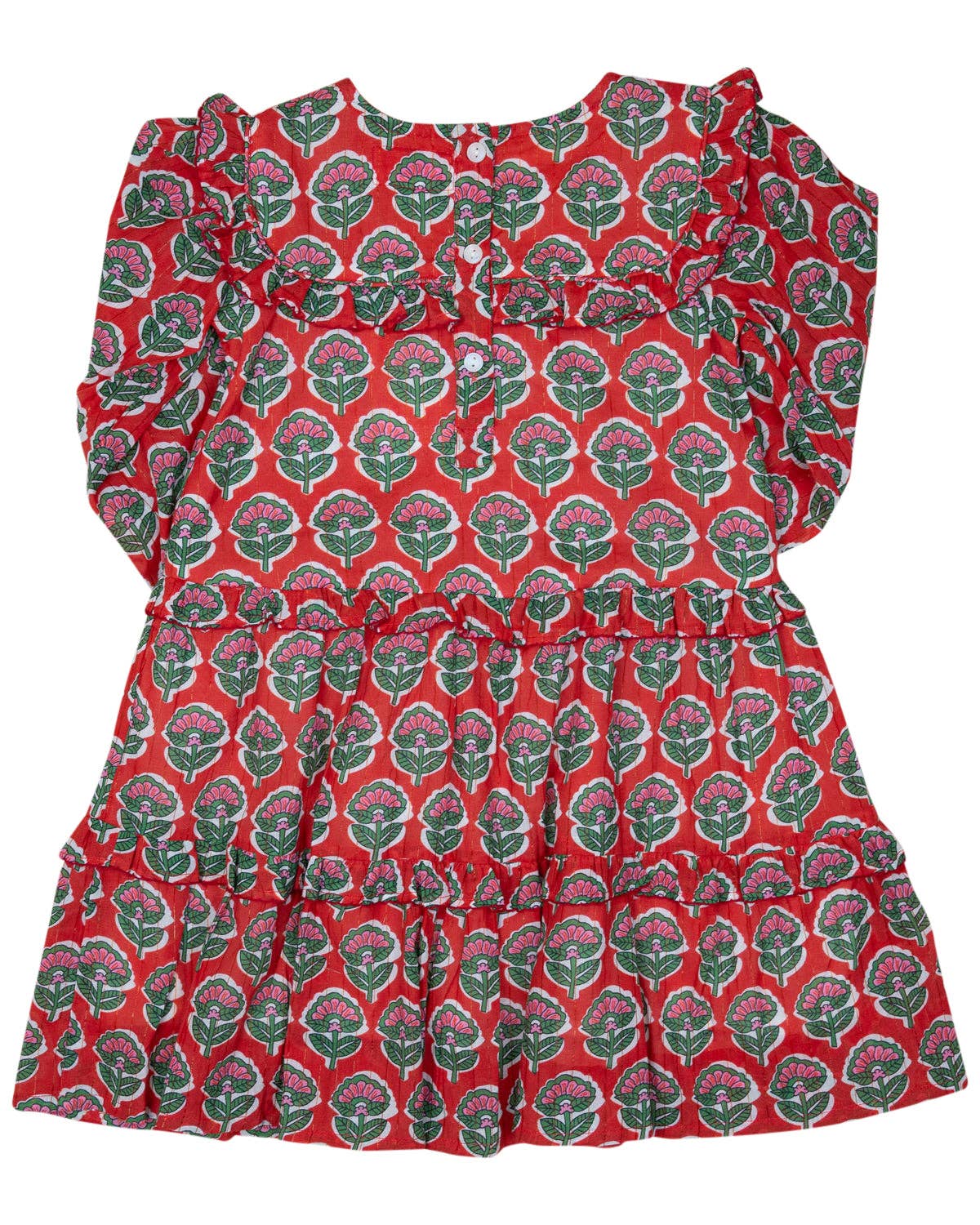 Christmas Floral with Gold Lurex Dress