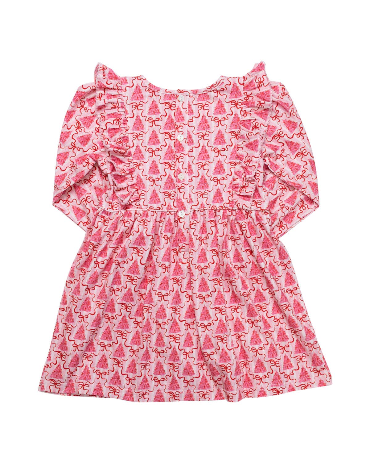 Pink Bottle Brush Trees Knit Dress